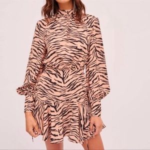 Finders Keepers | Romy Mini Tan Tiger Dress New Size 6